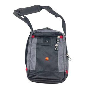Swiss Gear Men's Adjustable Strap Vertical Bag SA1092 Black Gray